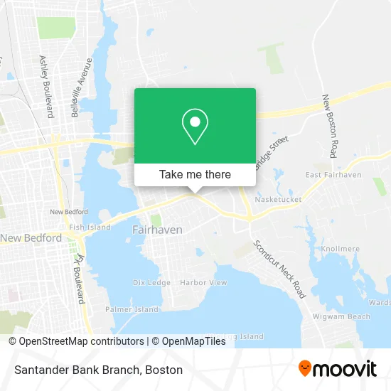 Santander Bank Branch map