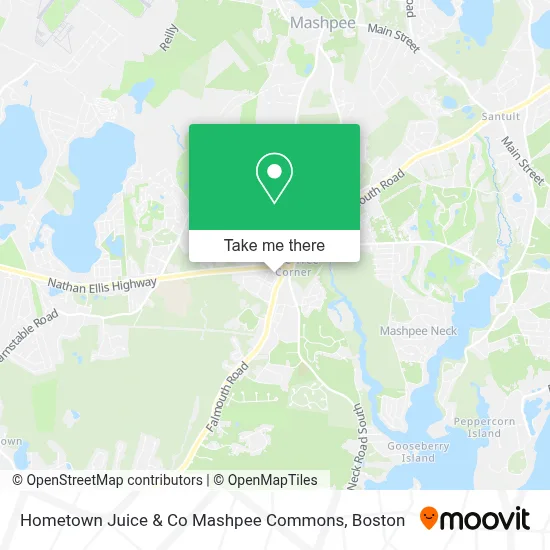 Hometown Juice & Co Mashpee Commons map