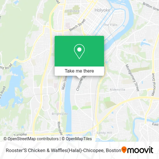 Rooster’S Chicken & Waffles(Halal)-Chicopee map