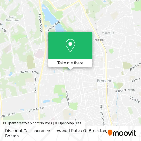 Discount Car Insurance | Lowered Rates Of Brockton map