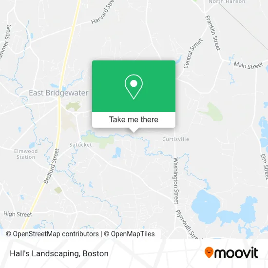 Hall's Landscaping map