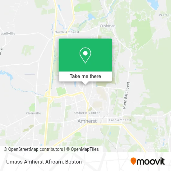 Umass Amherst Afroam map