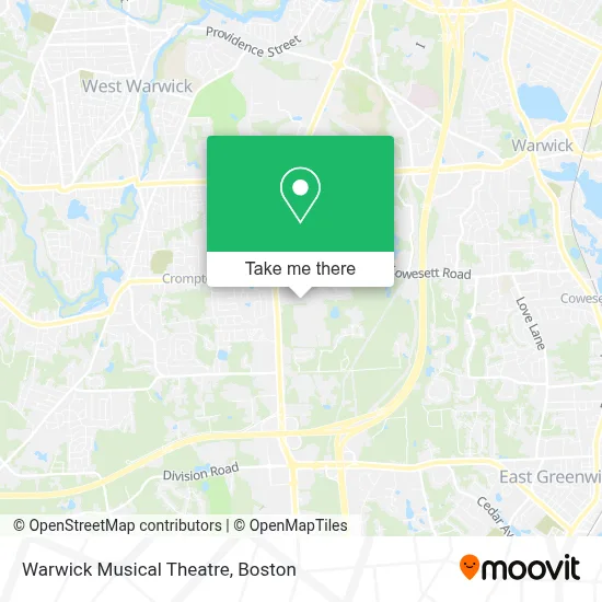 Warwick Musical Theatre map