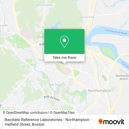 Baystate Reference Laboratories - Northampton - Hatfield Street map