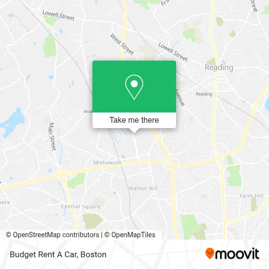 Budget Rent A Car map