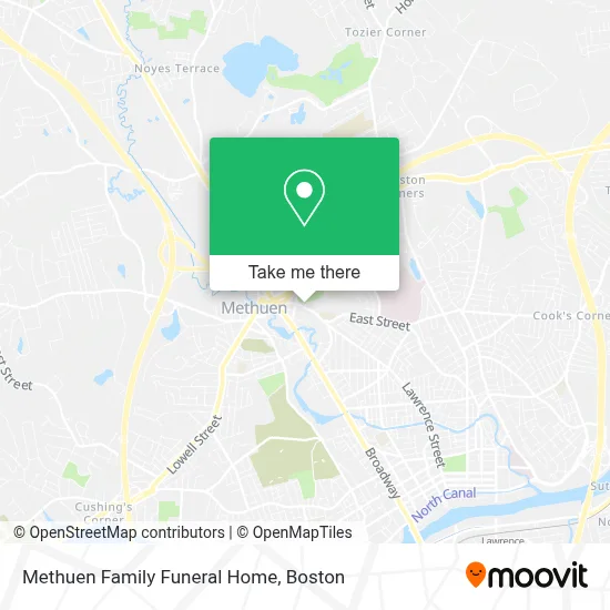 Methuen Family Funeral Home map