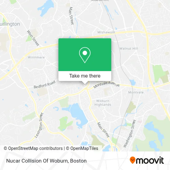 Nucar Collision Of Woburn map