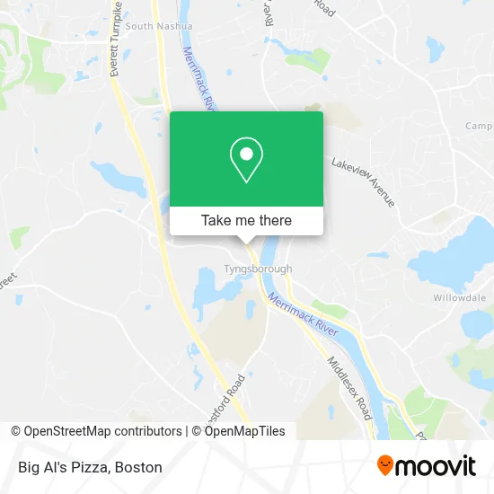 Big Al's Pizza map