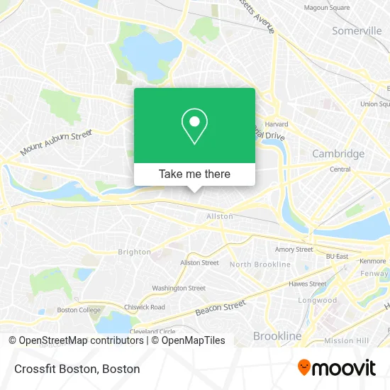Crossfit Boston map