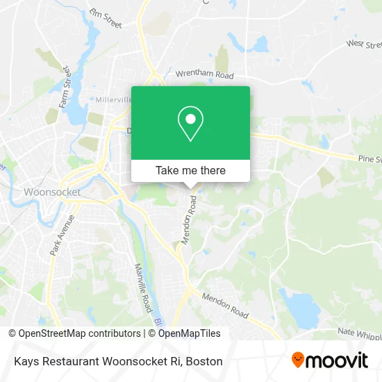 Kays Restaurant Woonsocket Ri map