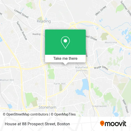 House at 88 Prospect Street map