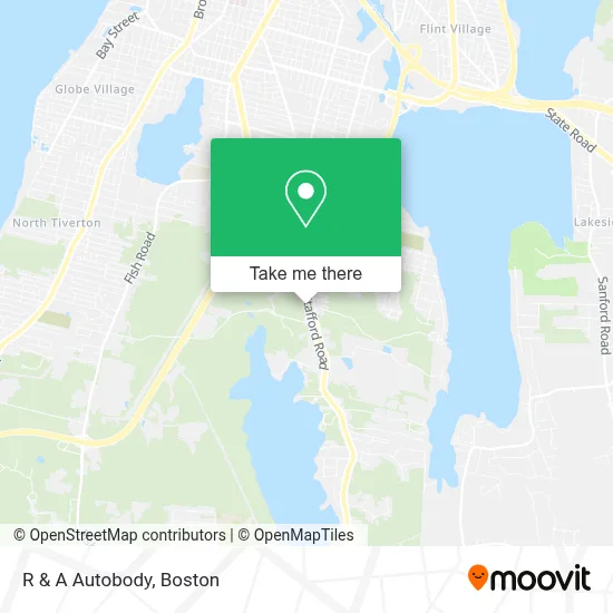 R & A Autobody map