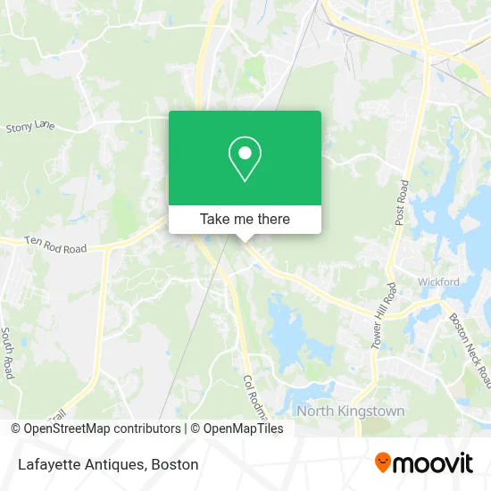 Lafayette Antiques map