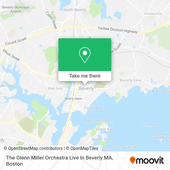 The Glenn Miller Orchestra Live In Beverly MA map