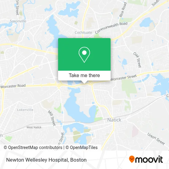 Newton Wellesley Hospital map