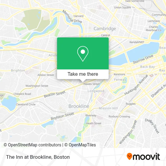 The Inn at Brookline map