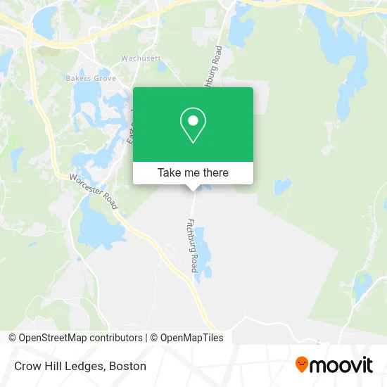 Crow Hill Ledges map