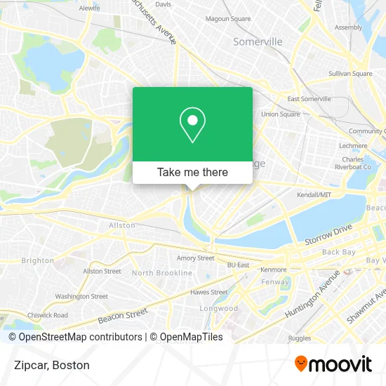 Zipcar map