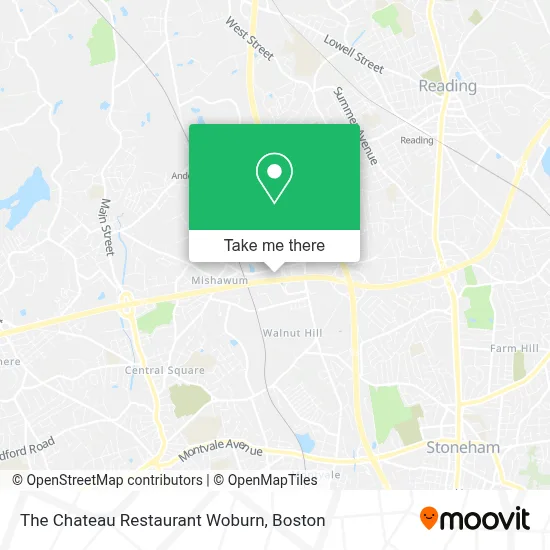 The Chateau Restaurant Woburn map
