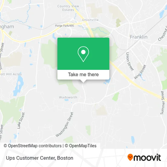 Ups Customer Center map