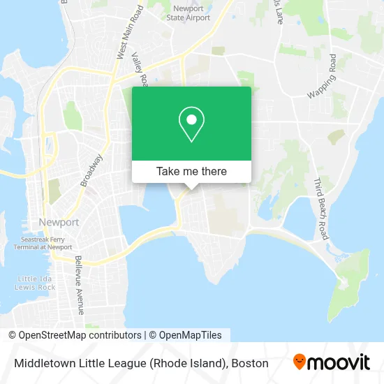 Middletown Little League (Rhode Island) map