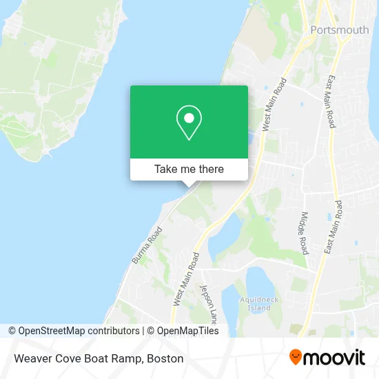 Weaver Cove Boat Ramp map