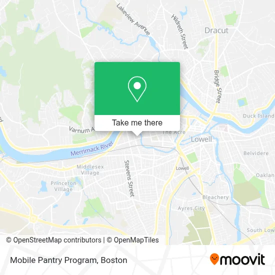 Mobile Pantry Program map