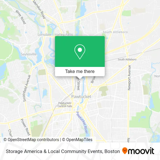 Storage America & Local Community Events map