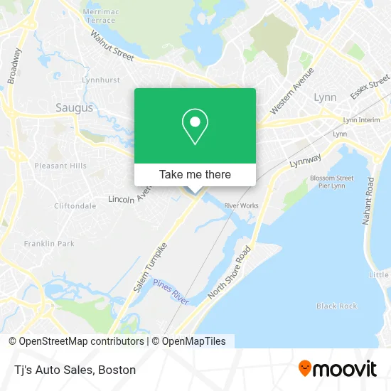 Tj's Auto Sales map