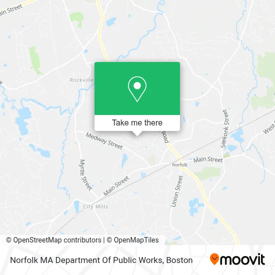 Norfolk MA Department Of Public Works map