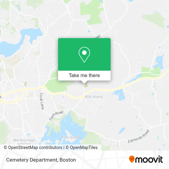 Cemetery Department map