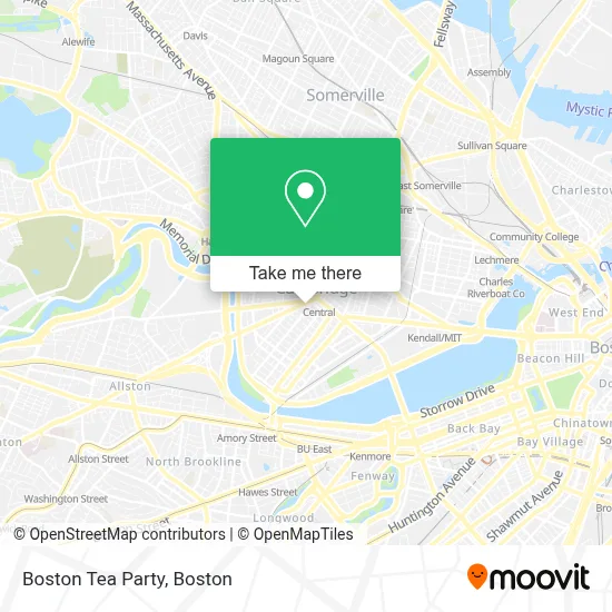 Boston Tea Party map