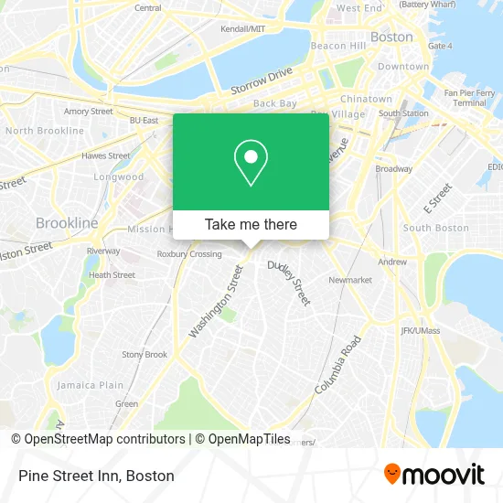 Pine Street Inn map