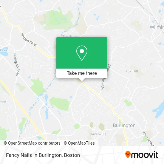 Fancy Nails In Burlington map