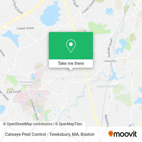 Catseye Pest Control - Tewksbury, MA map