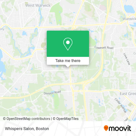 Whispers Salon map