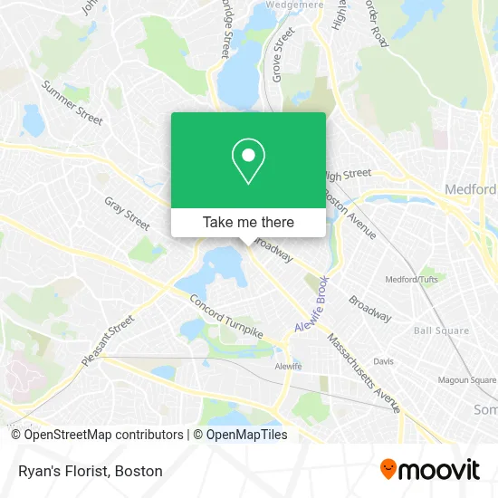 Ryan's Florist map