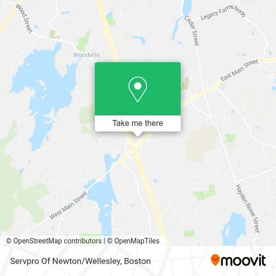 Servpro Of Newton/Wellesley map