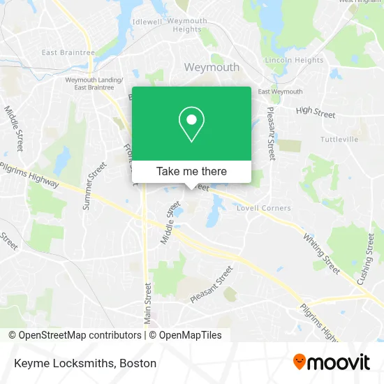Keyme Locksmiths map