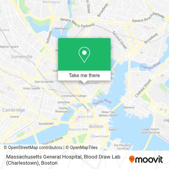 Massachusetts General Hospital, Blood Draw Lab (Charlestown) map