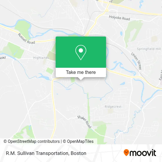 R.M. Sullivan Transportation map