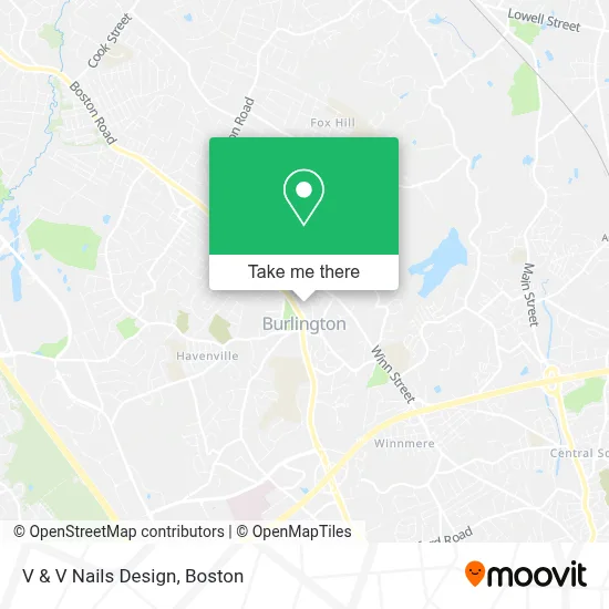 V & V Nails Design map