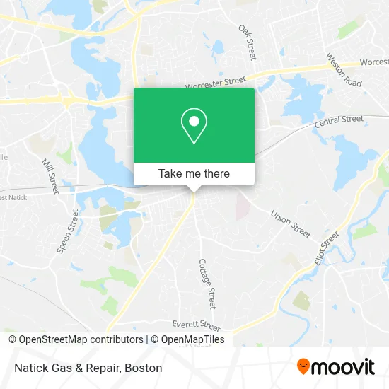 Natick Gas & Repair map