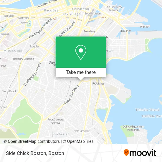 Side Chick Boston map