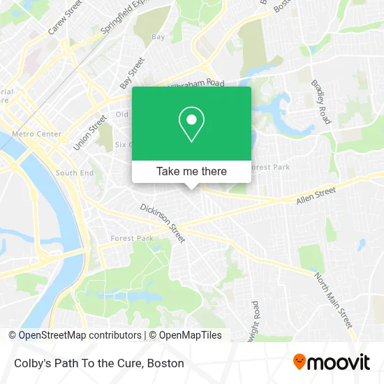 Colby's Path To the Cure map