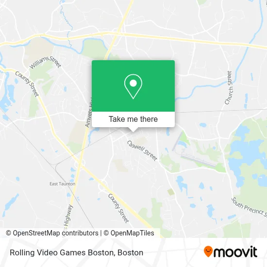 Rolling Video Games Boston map