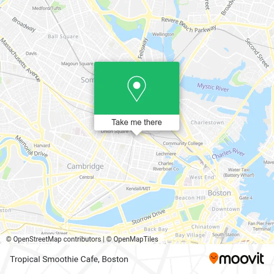 Tropical Smoothie Cafe map