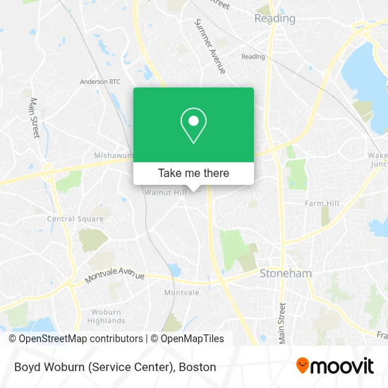 Boyd Woburn (Service Center) map