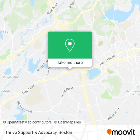 Thrive Support & Advocacy map