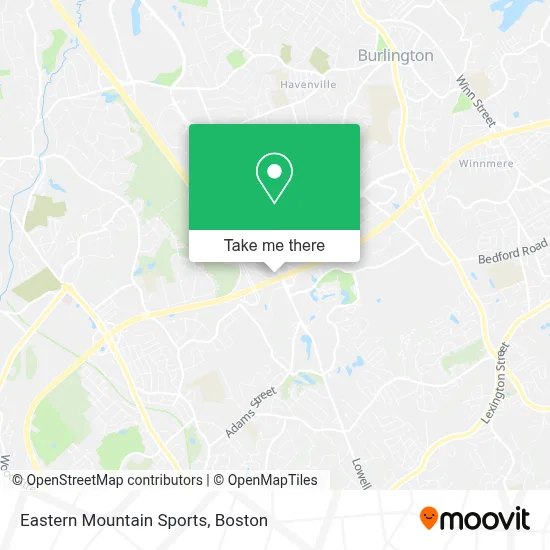 Eastern Mountain Sports map